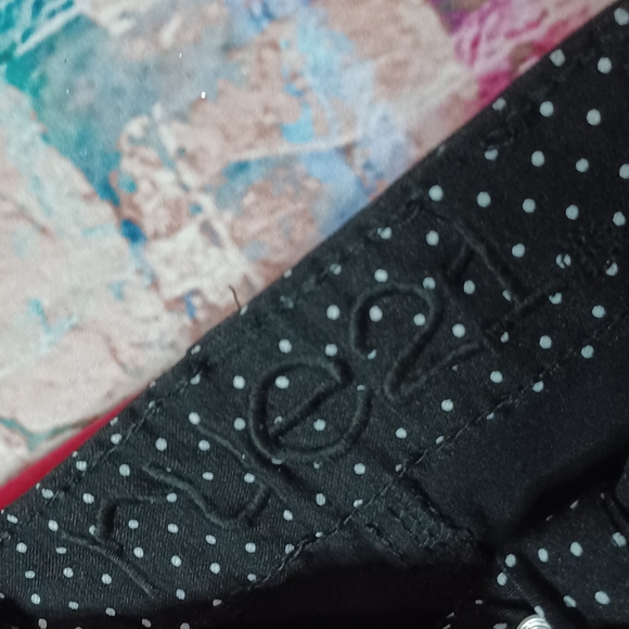 Black and white polka-dot stretched jeans - Picture 3 of 6